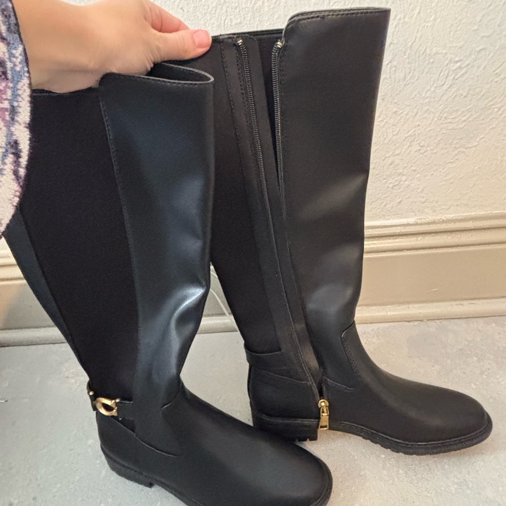 Women's Faith Knee High Lug Sole Riding Boots - Picture 8 of 8